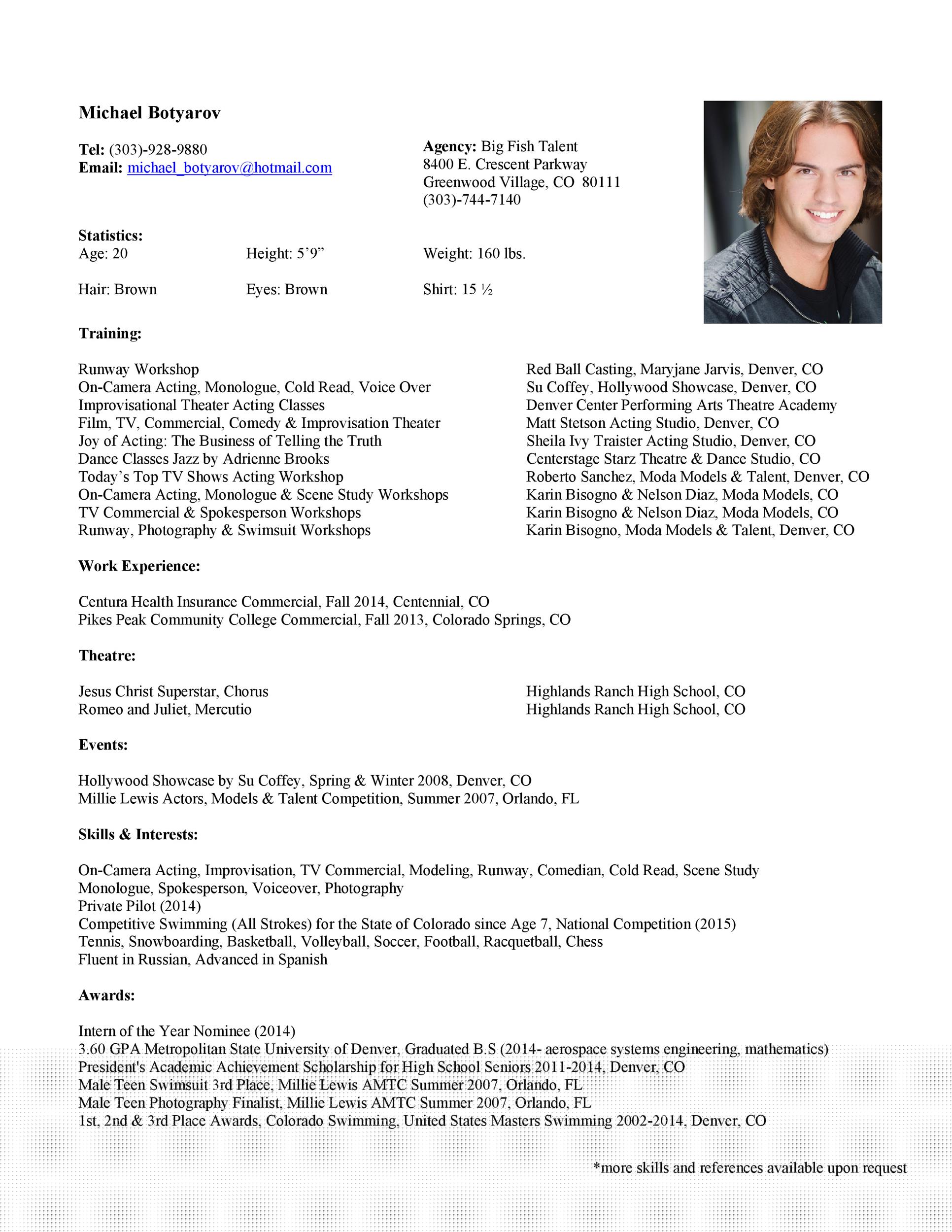 Essential Guide to Crafting an Impressive Acting Agency Resume Template