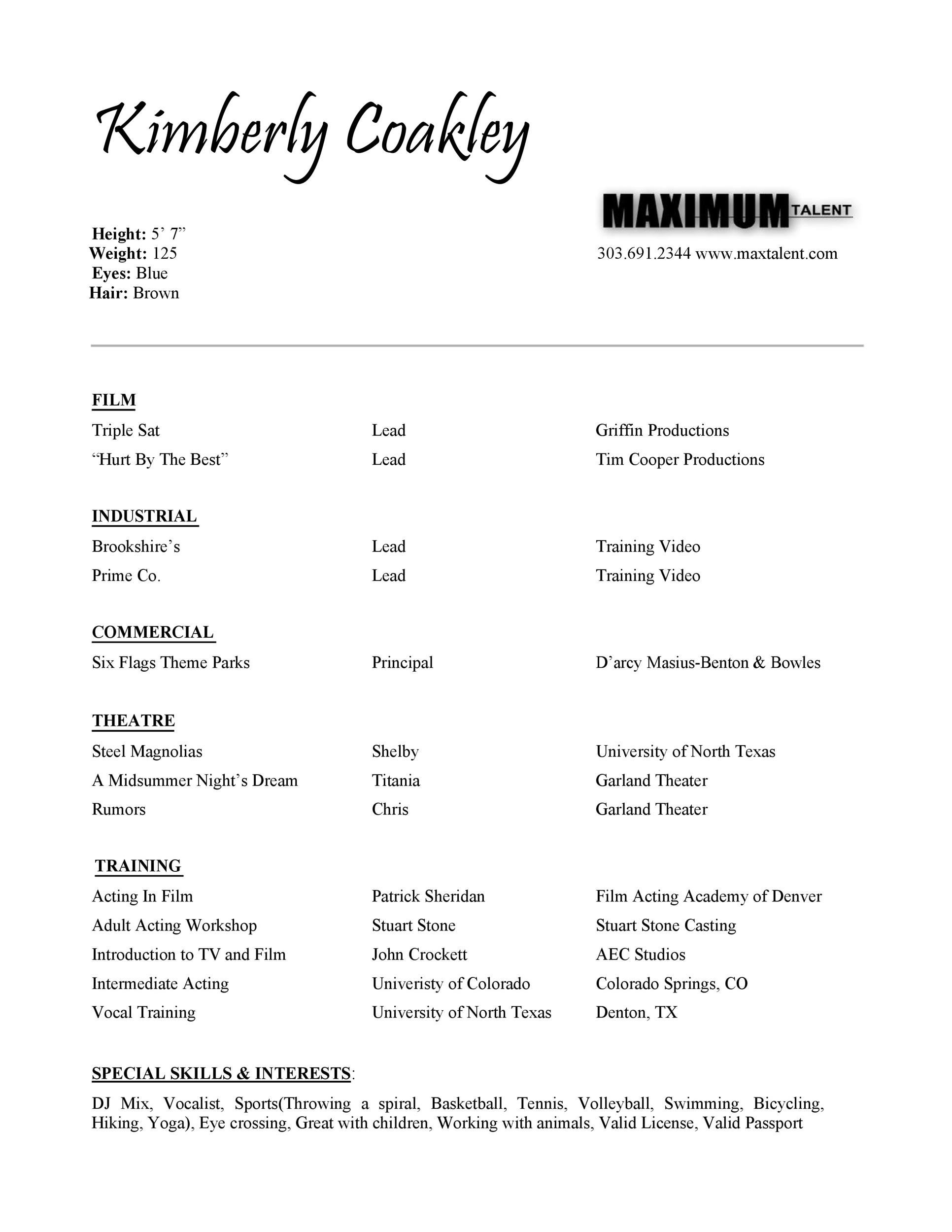 Essential Guide to Crafting an Impressive Acting Resume: Download Our Acting Resume Template For Word