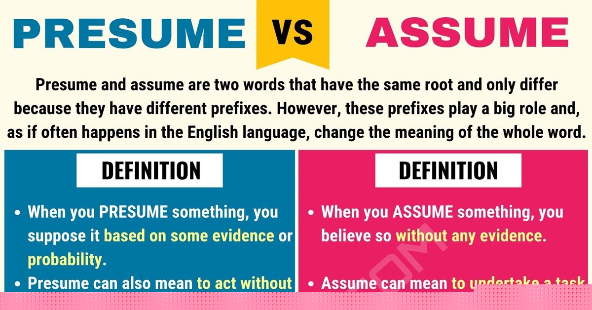 Assumed Vs Presumed: Understanding the Key Differences and Their Implications