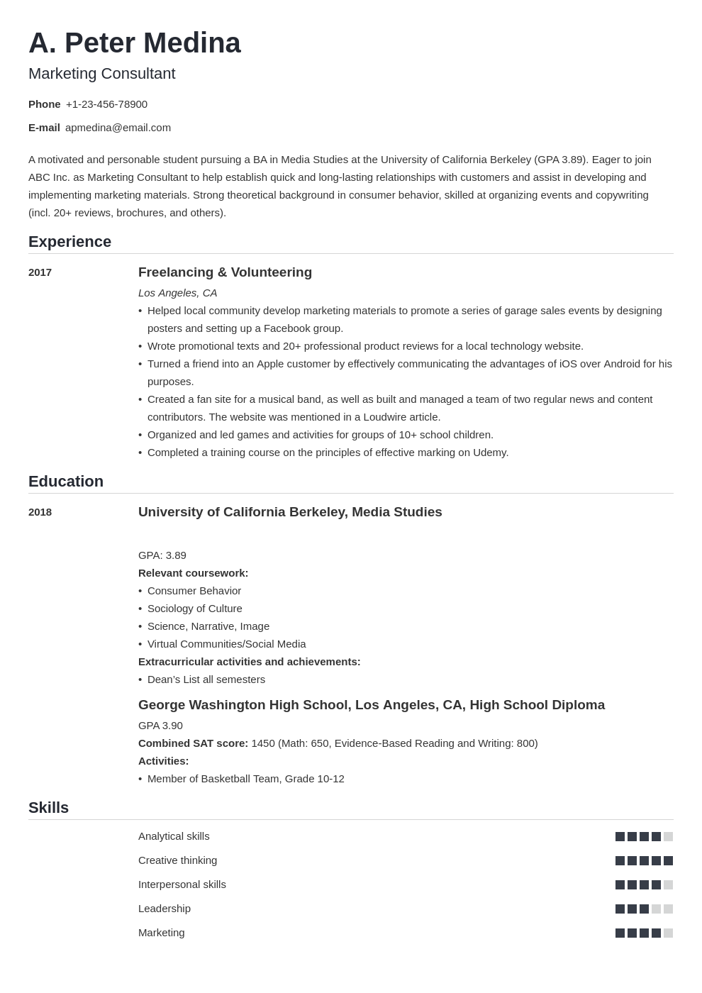 Essential Guide: Basic Resume Sample For No Experience