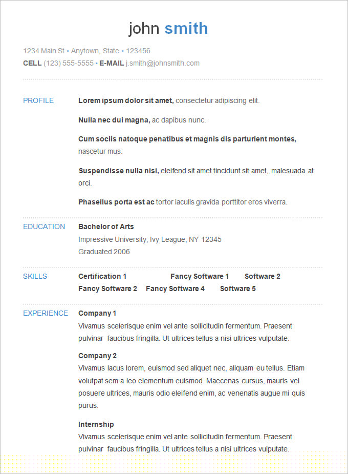 Streamline Your Job Search with Our Basic Resume Template Copy Paste