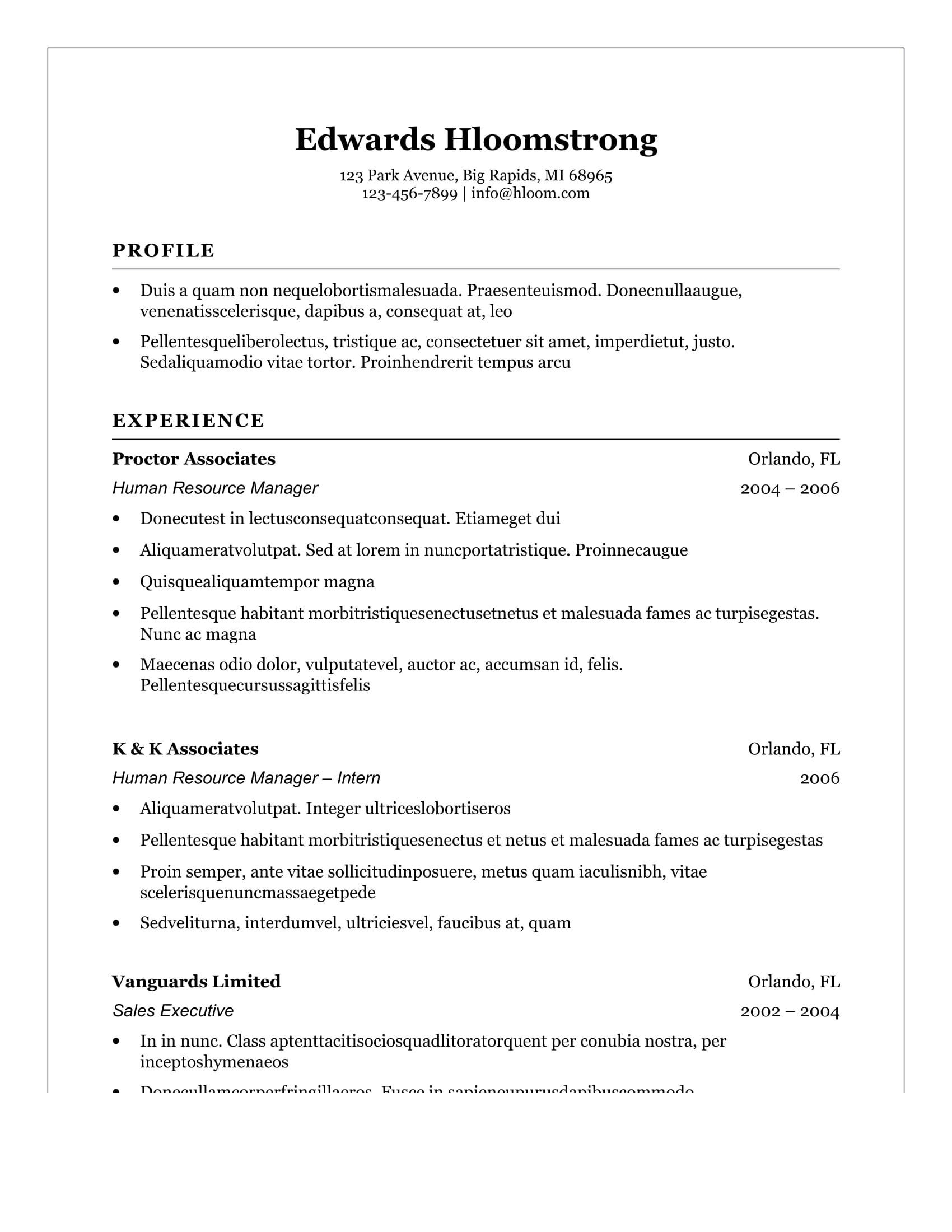 Crafting Your Future: A Guide to Using a Basic Resume Template Word