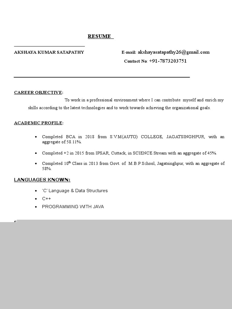 Crafting Success: The Best Resume Format For B.Tech Freshers