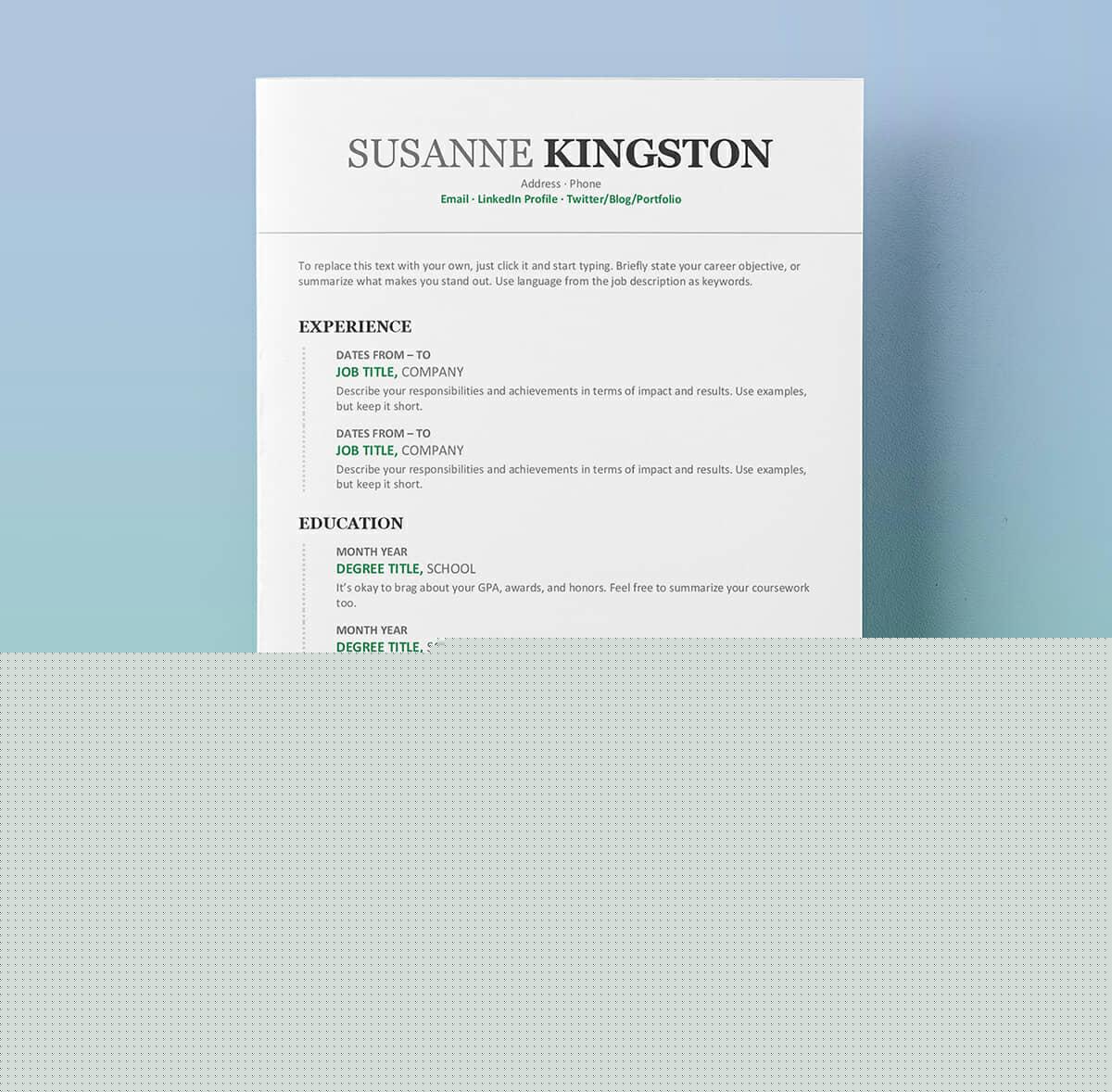 Top 10 Blank Resume Templates Microsoft Word to Kickstart Your Job Search