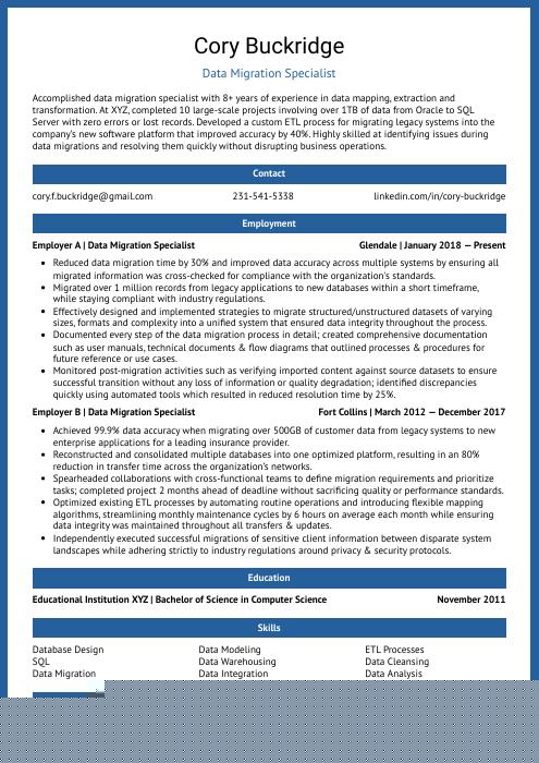 Creating an Impressive Business Analyst Data Migration Resume: Tips and Strategies