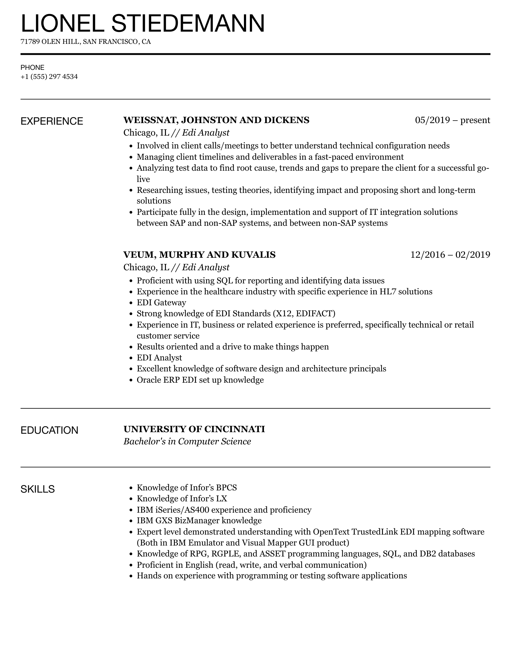 Crafting an Impressive Business Analyst Edi Resume: Tips and Examples