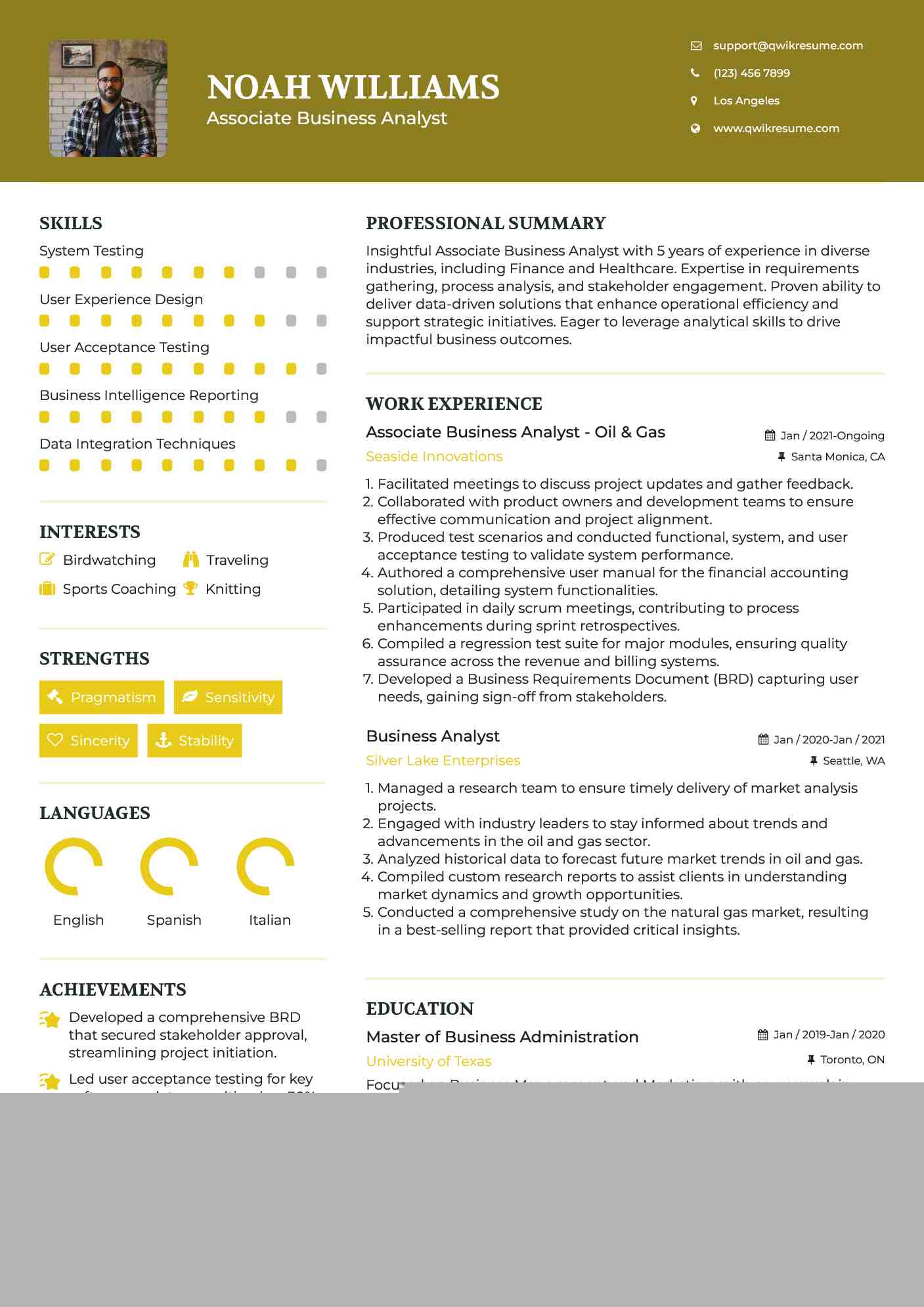 Crafting a Winning Business Analyst Oil And Gas Resume: Tips and Strategies