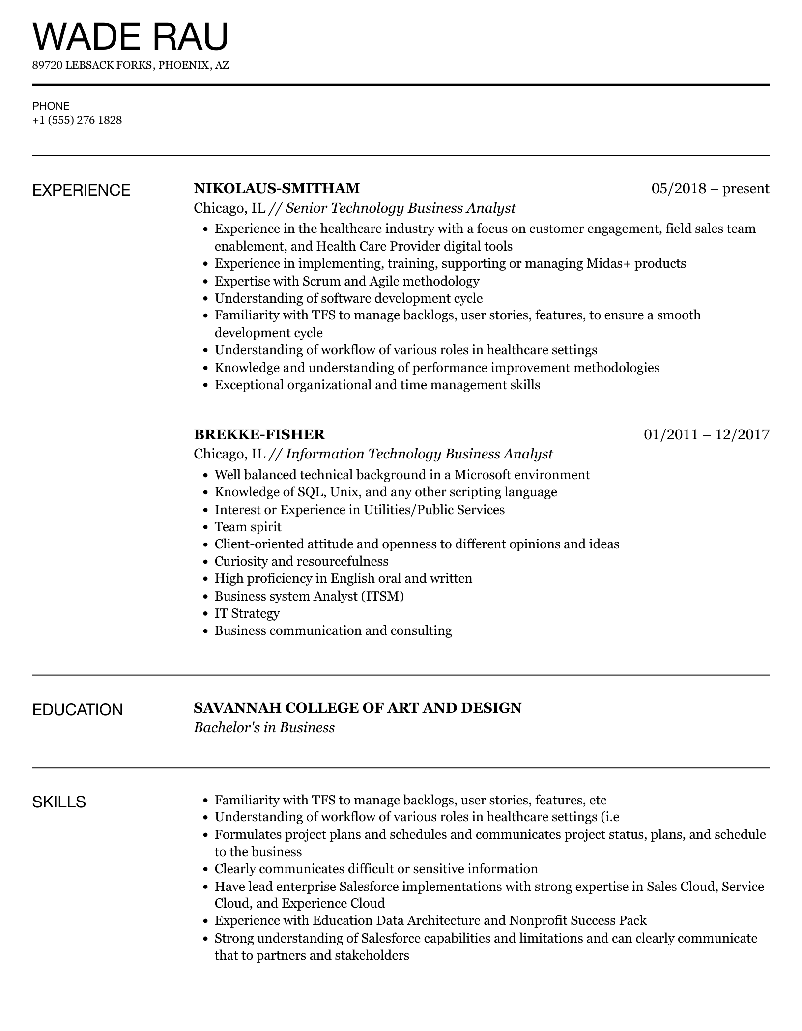 Crafting the Perfect Business Technology Analyst Job Resume: Tips and Strategies