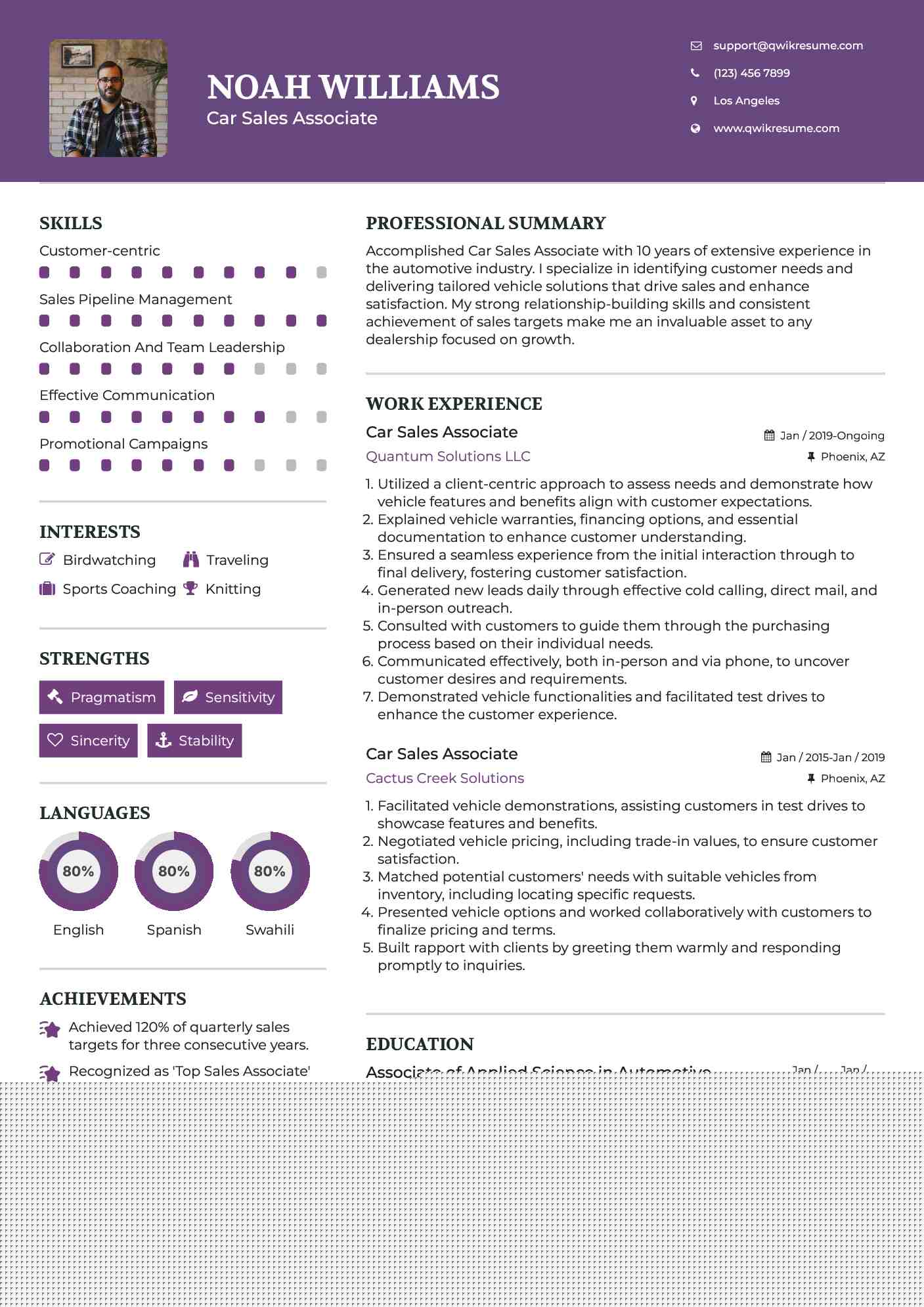 Crafting the Perfect Car Sales Associate Resume: Tips and Examples