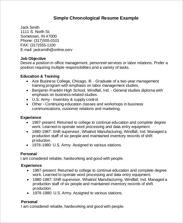 Your Guide to Crafting an Effective Chronological Resume Outline