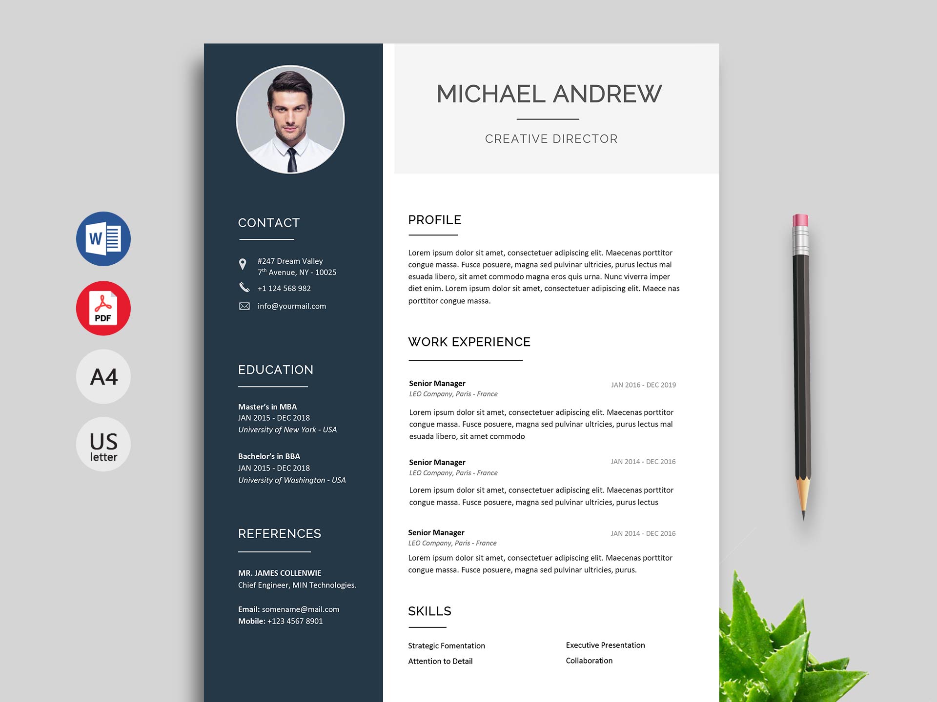Unleash Your Potential with a Creative Resume Template Microsoft Word