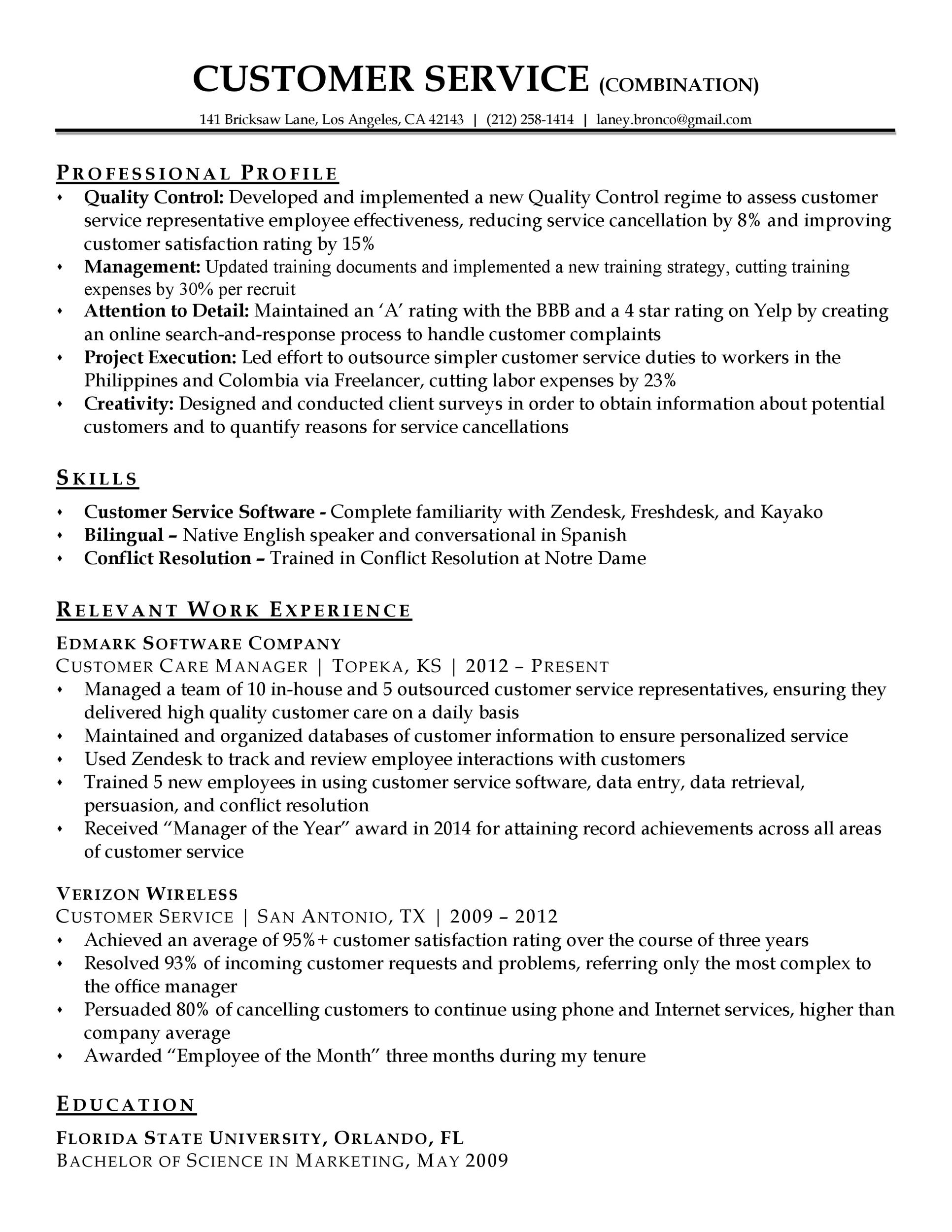 Crafting the Perfect Customer Service Resume Indeed: Tips and Examples to Stand Out