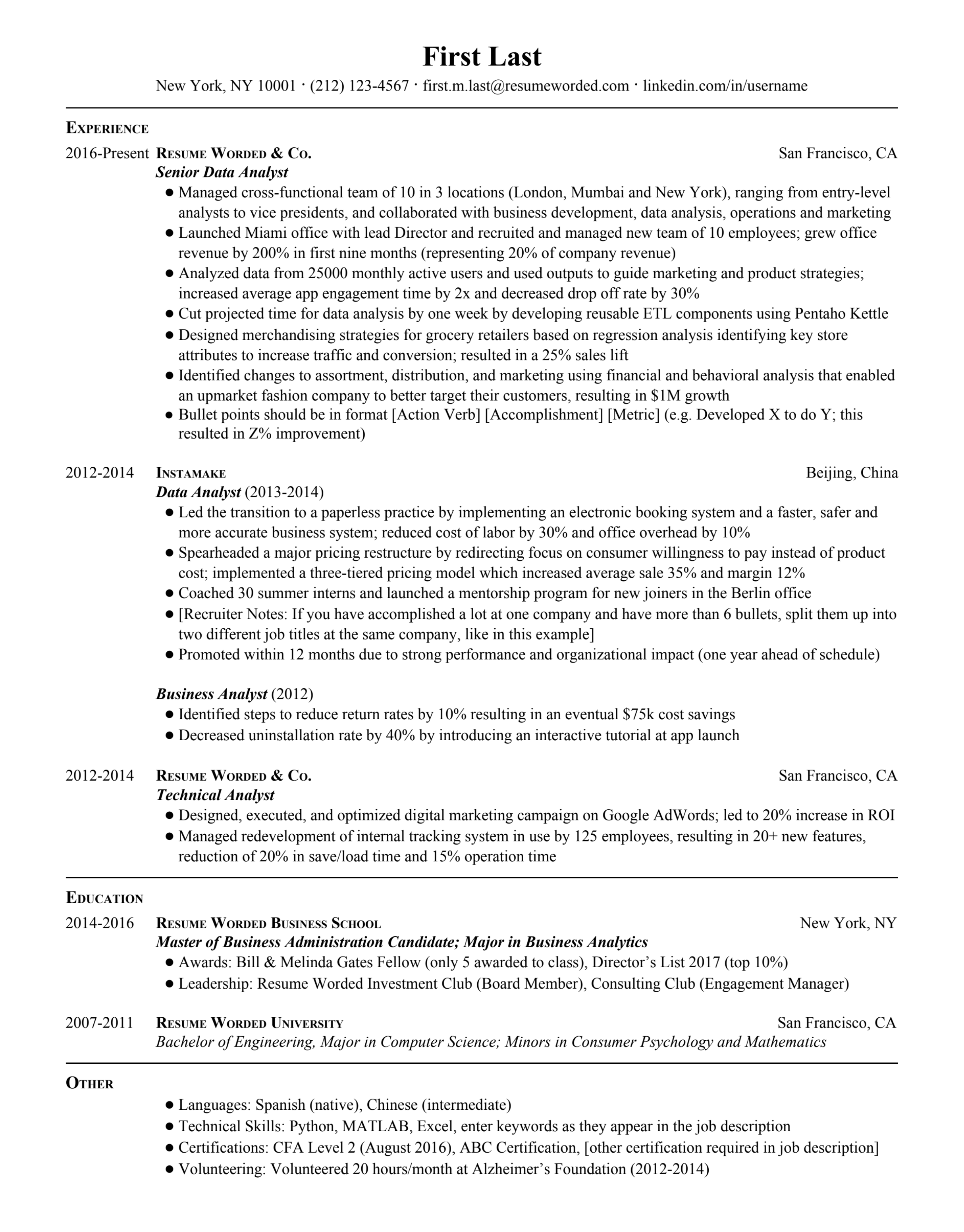 Essential Tips for Crafting an Eye-Catching Data Analyst Entry Resume