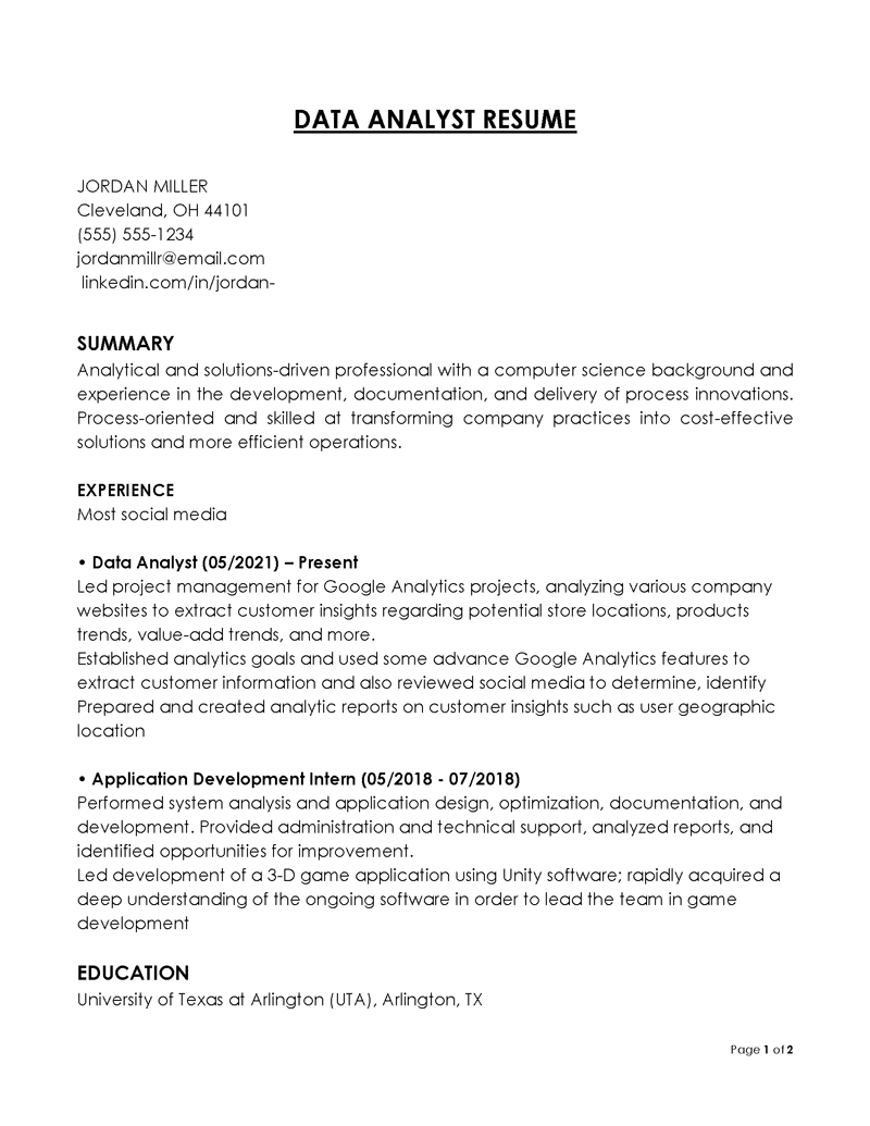 Crafting an Effective Data Analyst Functional Resume: Strategies and Tips