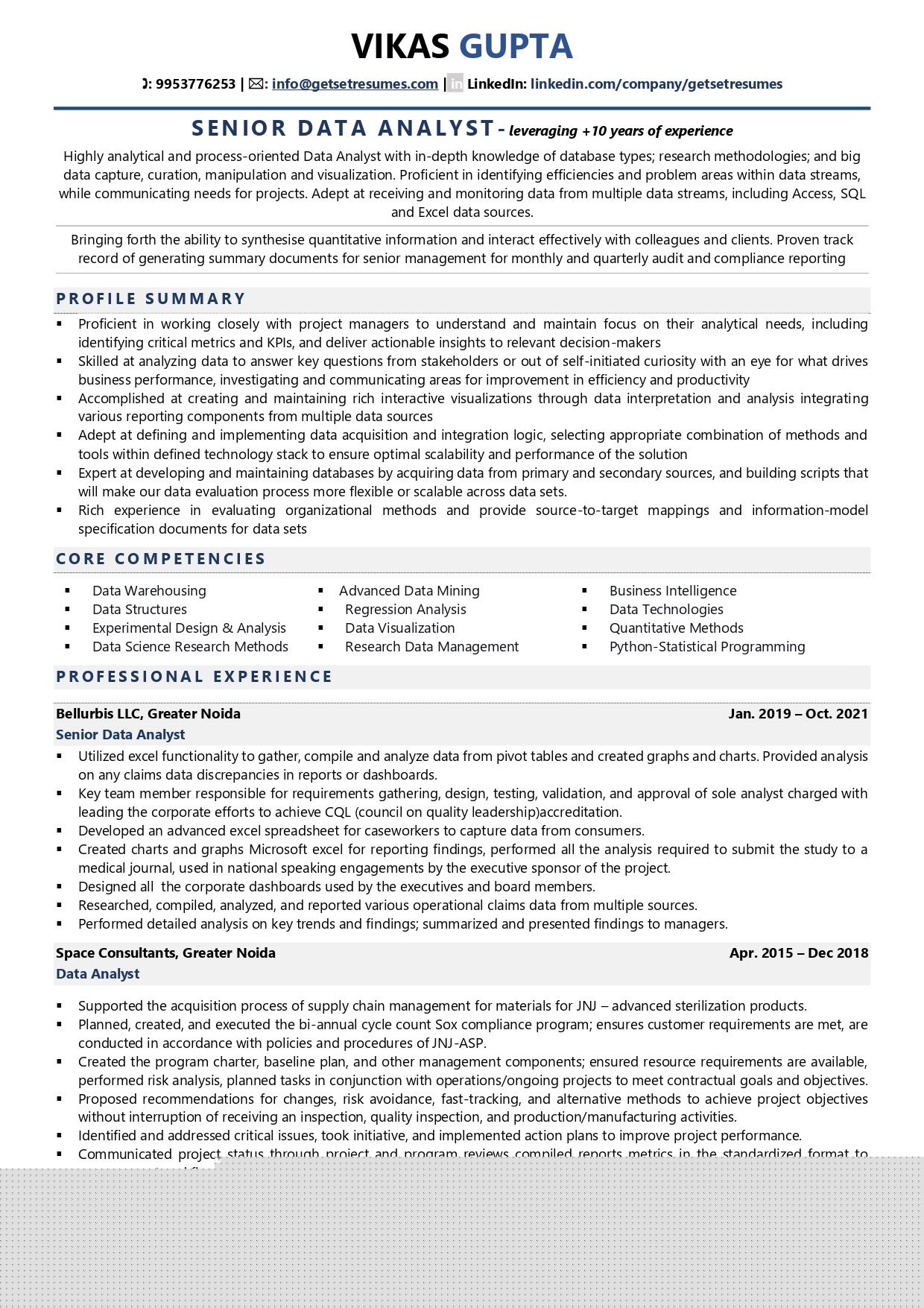 Essential Components of a Data Analyst Responsibilities Resume