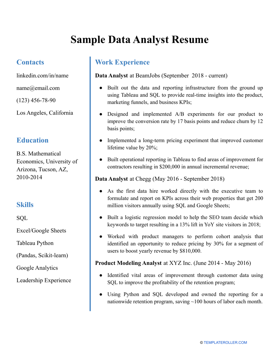 Crafting the Perfect Data Analyst Resume PDF: Tips and Examples