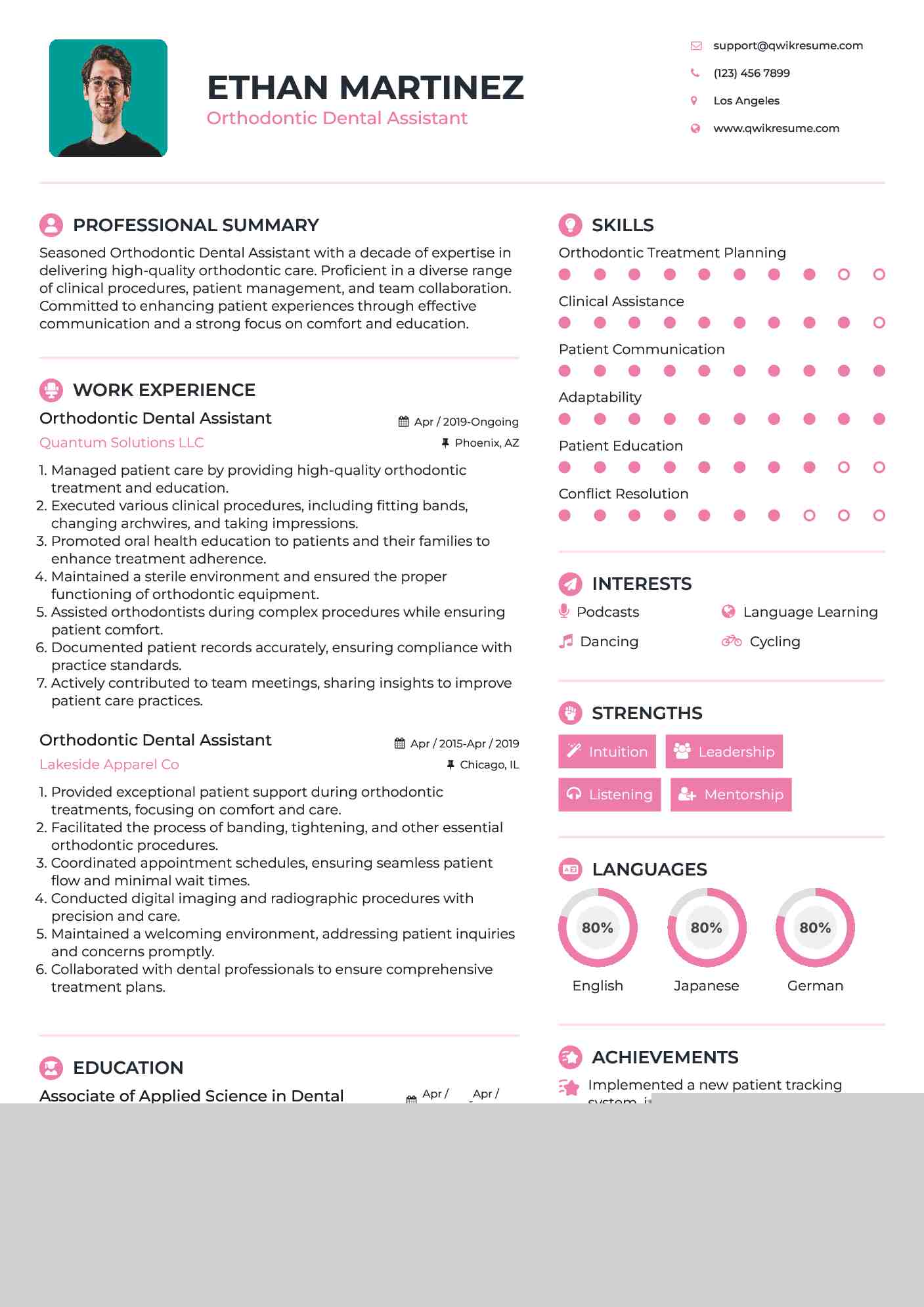 Crafting the Perfect Dental Assistant Orthodontist Resume: Tips and Guidelines