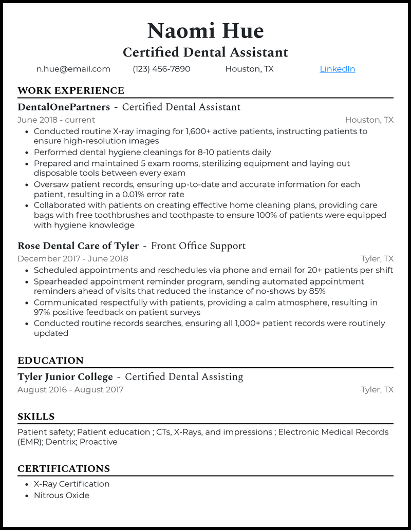 Essential Guide to Dental Assistant Resume Certifications: Boost Your Career Prospects