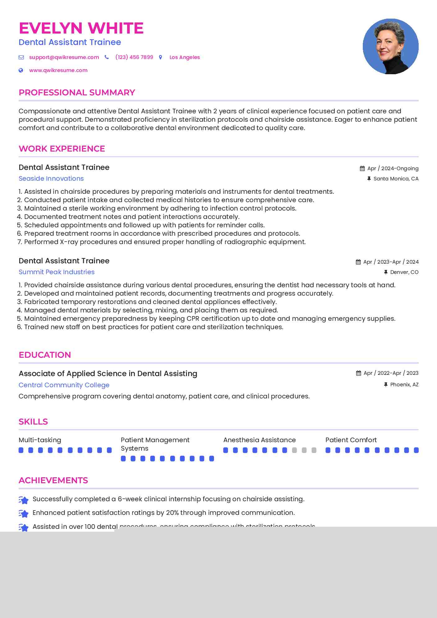 Crafting an Impressive Dental Assistant Trainee Resume: Tips and Examples