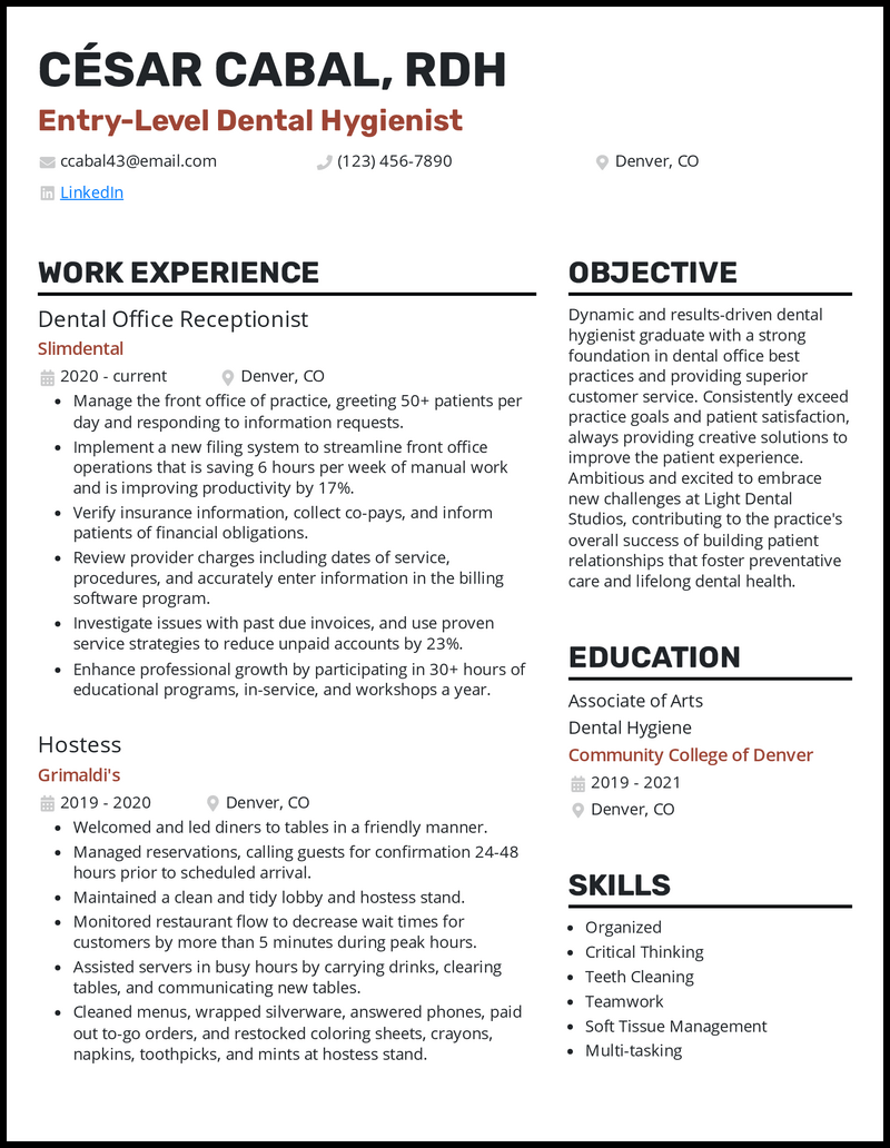 Crafting the Perfect Dental Hygienist Assistant Resume: Tips and Examples