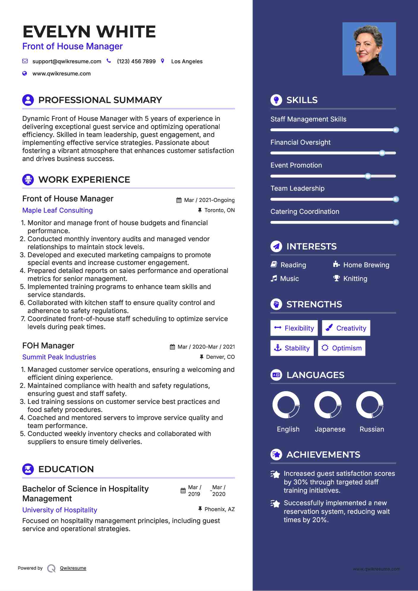 How to Craft a Compelling FOH Restaurant Manager Resume