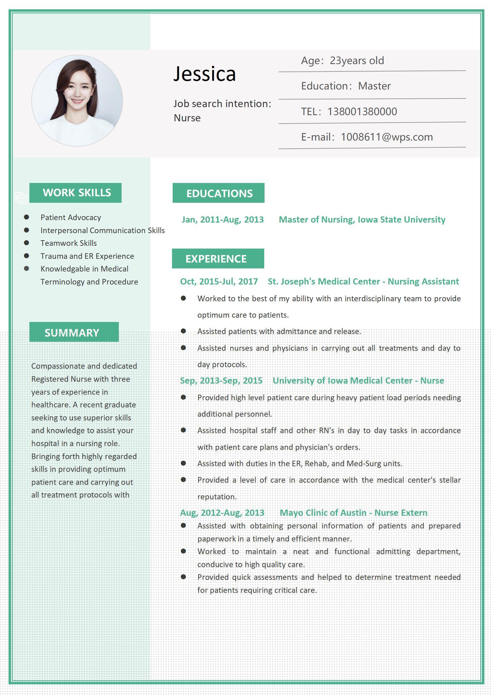 Elevate Your Job Search with Free Nursing Resume Templates Microsoft Word