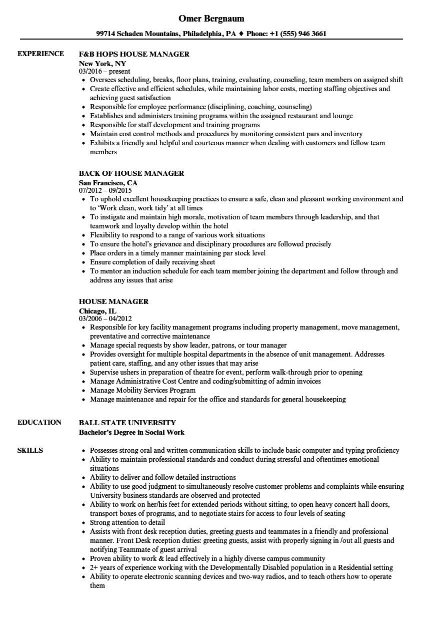 Essential Tips for Crafting a Winning Front Of House Restaurant Manager Resume