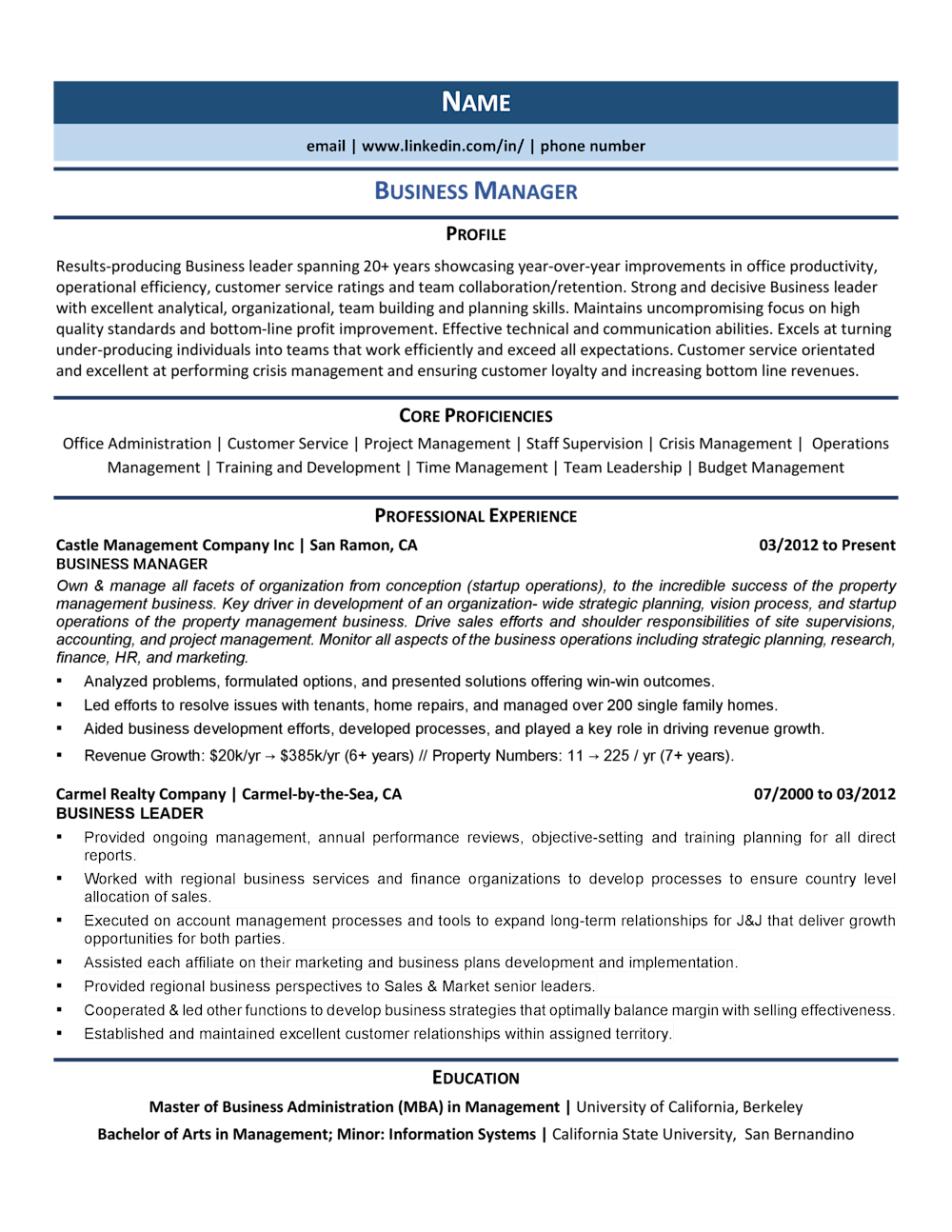 Crafting Success: A Comprehensive Guide to Your Functional Resume Sample Business Management
