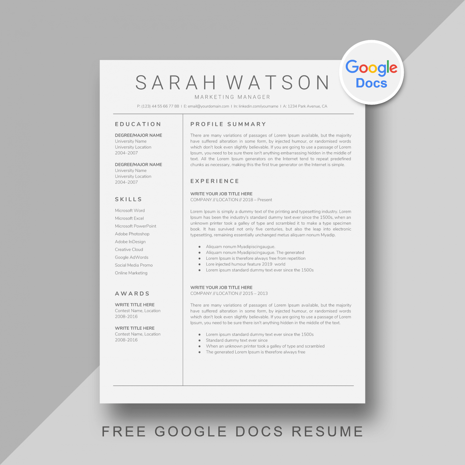 Mastering the Google Docs Resume Layout: Tips for an Eye-Catching Presentation