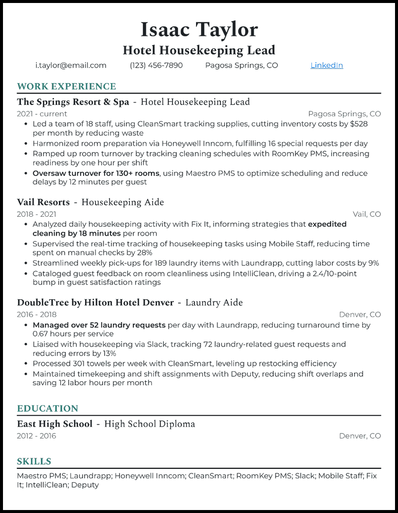 Essential Hotel Housekeeping Resume Skills for Landing Your Dream Job