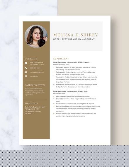 Essential Tips and Examples for Crafting Your Hotel Restaurant Manager Resume Sample