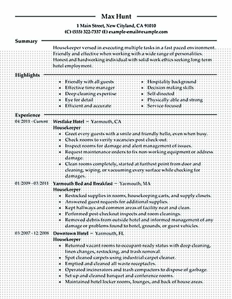 Essential Housekeeping Qualifications Resume Examples to Help You Stand Out