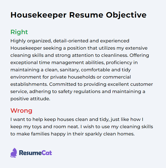 Top Housekeeping Resume Objective Examples to Enhance Your Application