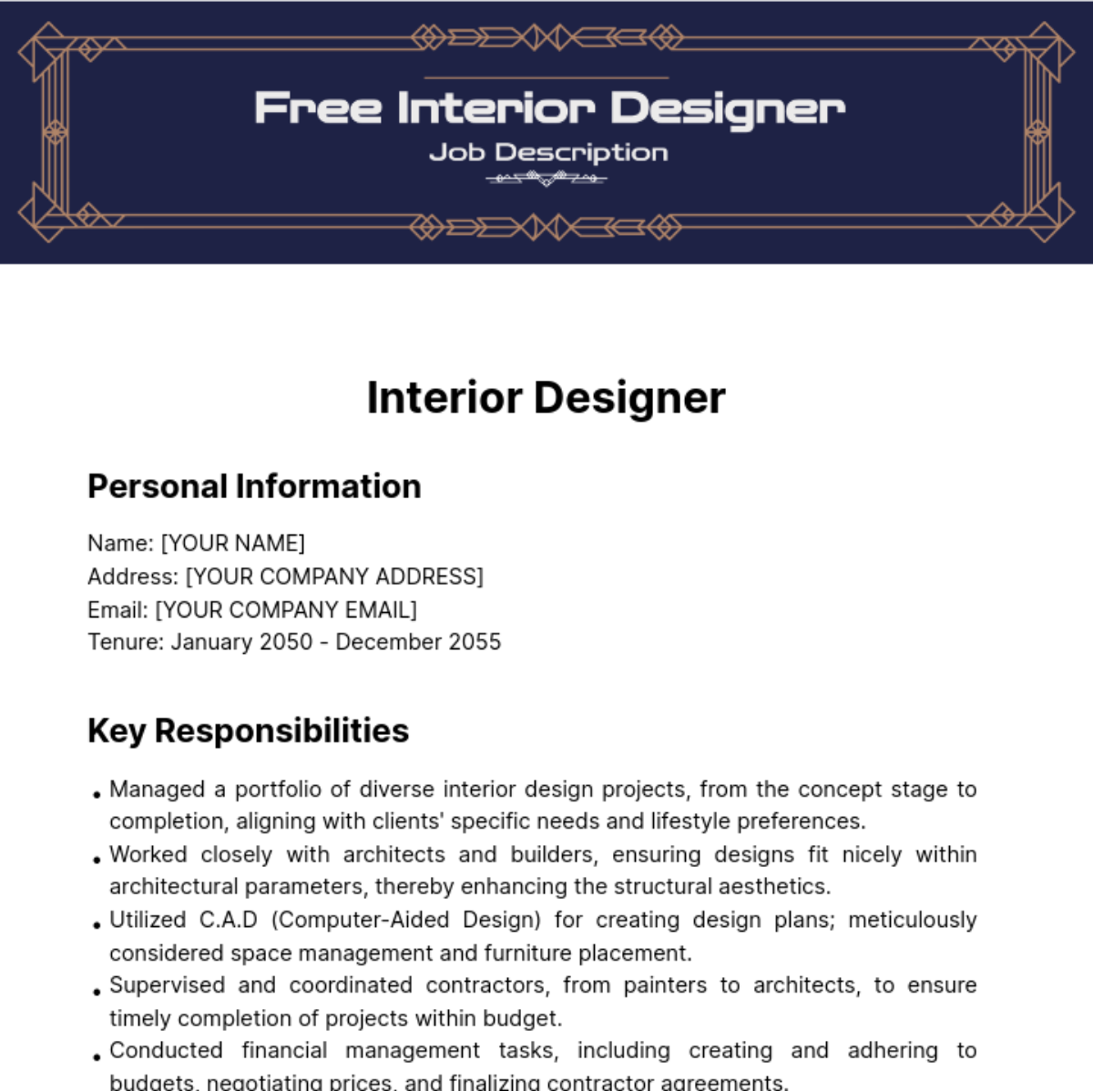 Essential Guide to Crafting an Effective Interior Design Resume Job Description