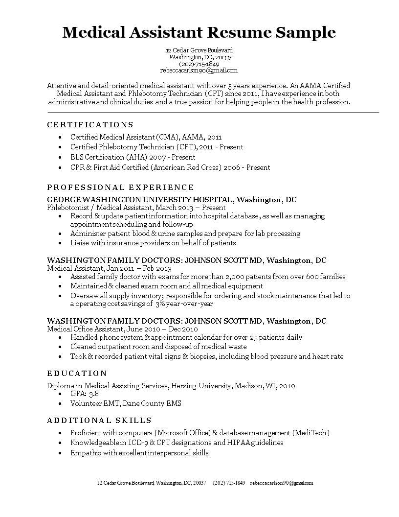 Enhance Your Job Search with Microsoft Resume Templates for Medical Assistants
