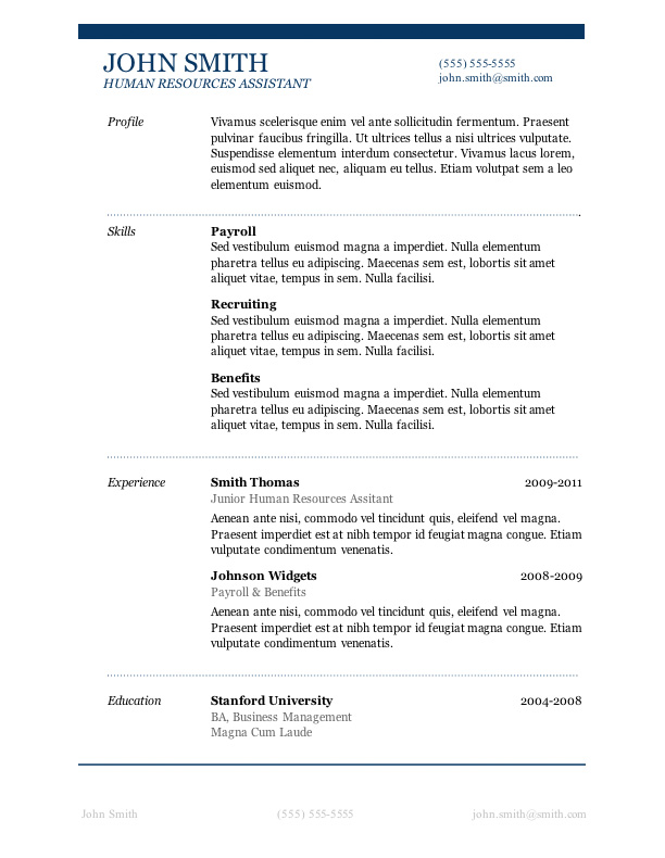 Enhance Your Job Application with Microsoft Word Resume Templates Free Download