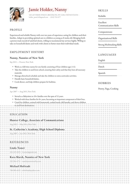 Essential Tips for Crafting a Winning Nanny Personal Assistant Resume