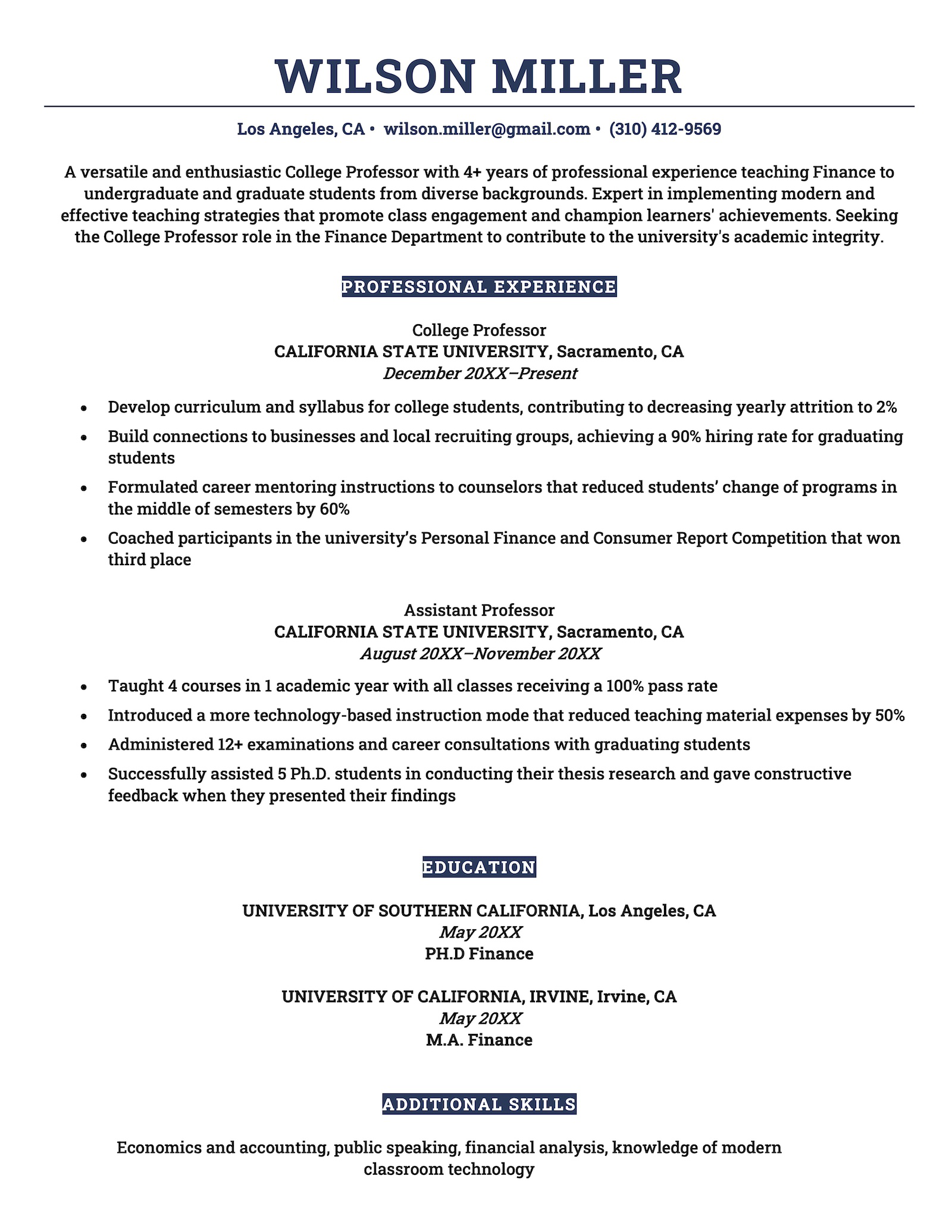 Crafting Success: Your Ultimate Guide to the Professional Resume Template USA