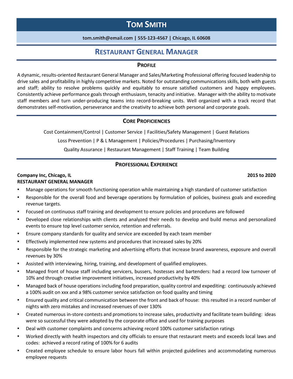 Essential Restaurant General Manager Resume Examples to Elevate Your Job Application