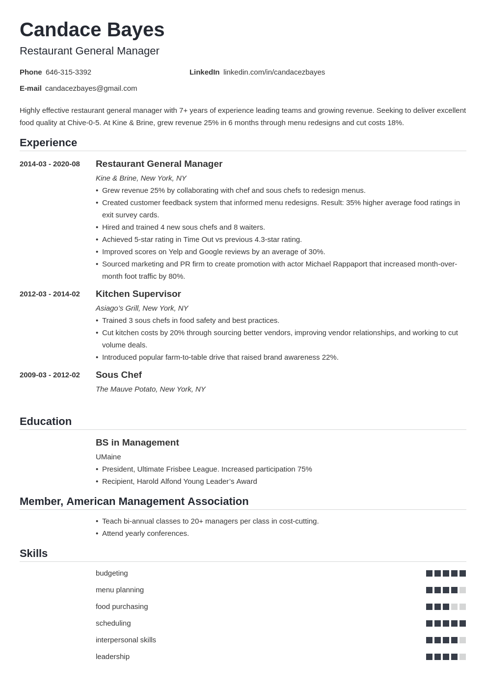 Essential Tips for Crafting a Winning Restaurant General Manager Resume