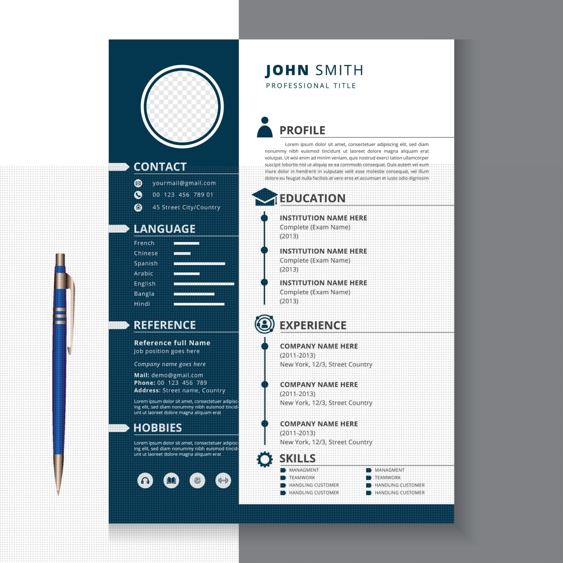 Elevate Your Job Application with Stunning Resume Background Design Download