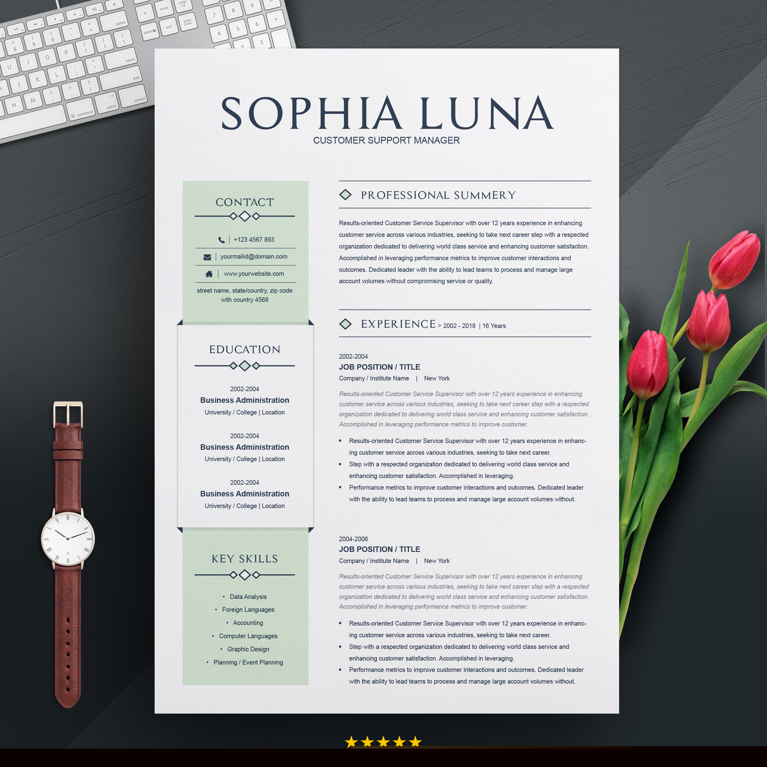 Elevate Your Job Search with Stunning Resume Design Free Word Templates
