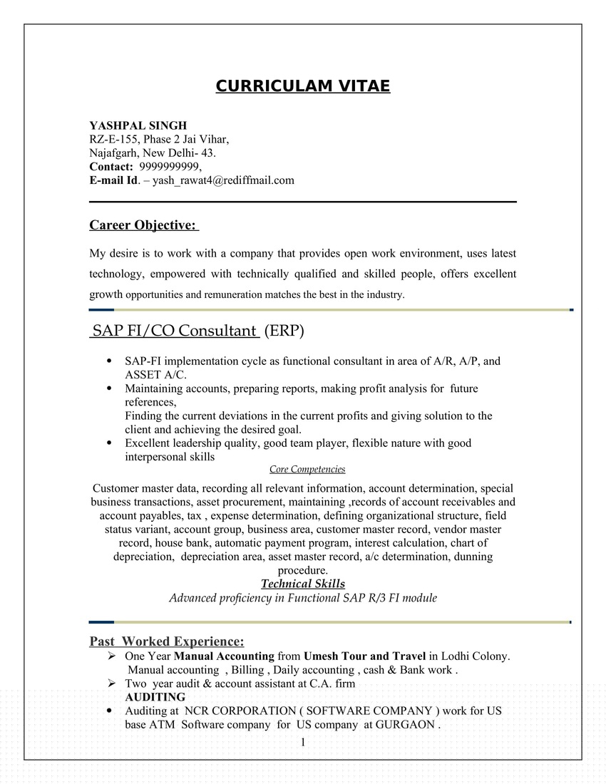 Effective Resume Format In Word For Accountant: Crafting a Professional Impression