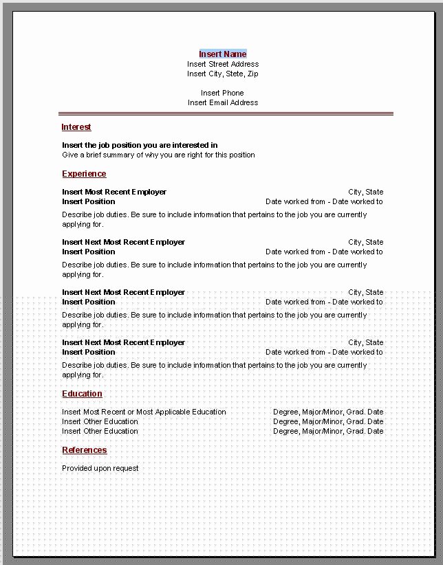 Choosing the Best Resume Format Microsoft Office Word 2007 for Your Job Application