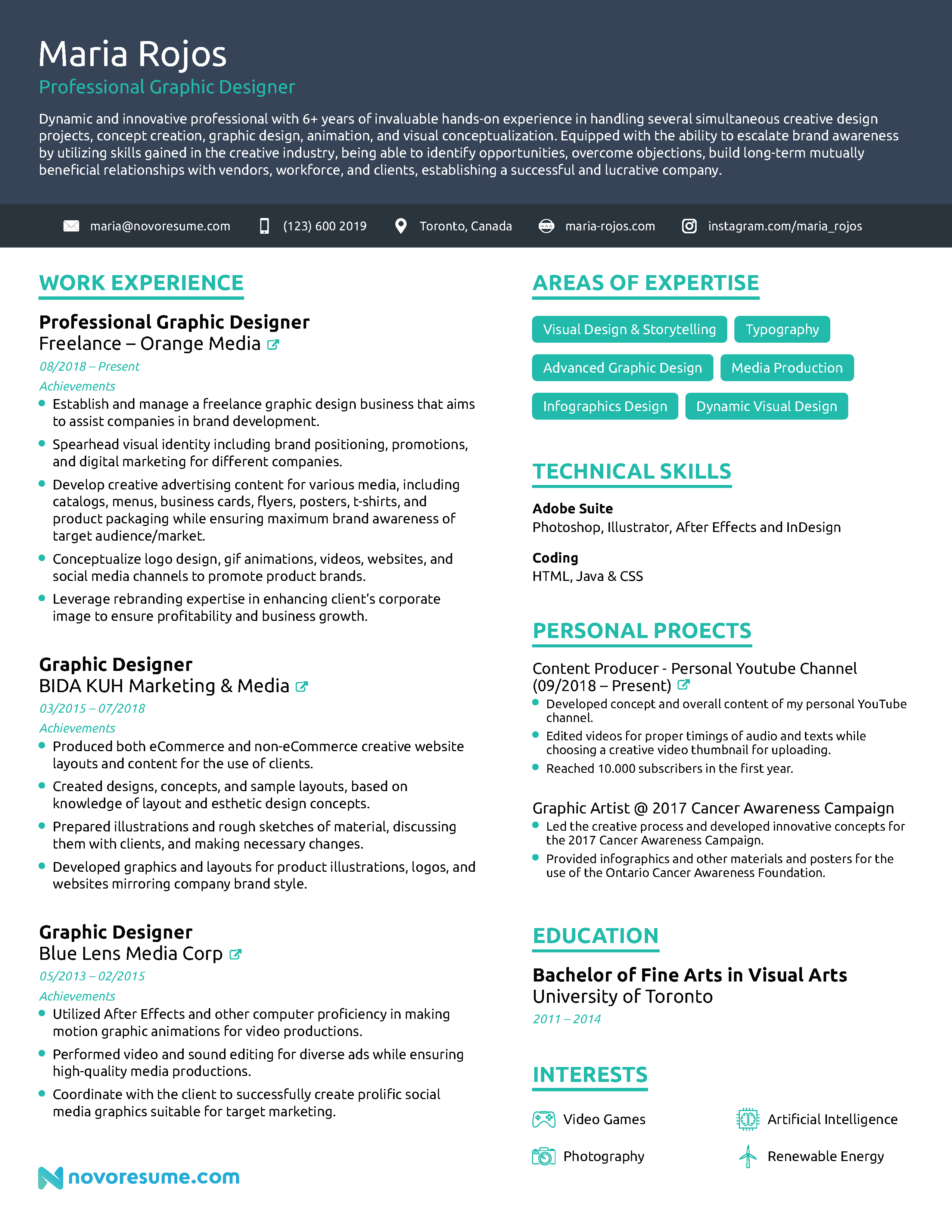 Unlock Your Creative Potential with Our Resume Graphic Design Sample