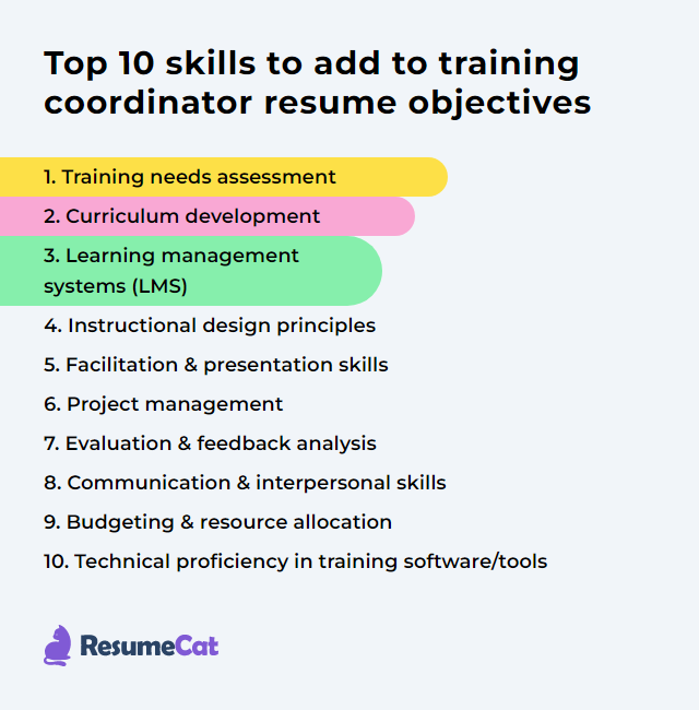 Top Resume Objective Examples Training Coordinator: Crafting the Perfect First Impression