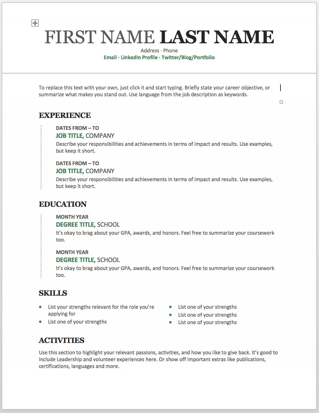 Unlock Your Career Potential with Our Resume Outline Free Download