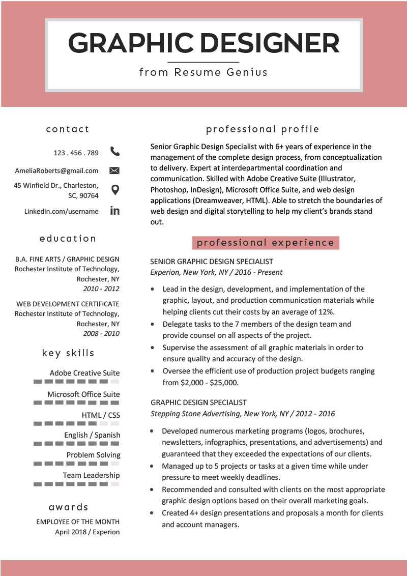 Top Resume Profile Examples Graphic Designer: Crafting the Perfect Introduction