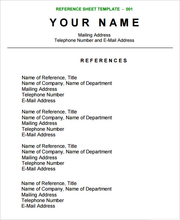 Crafting Your Professional Profile: A Guide to Resume References Template Google Docs