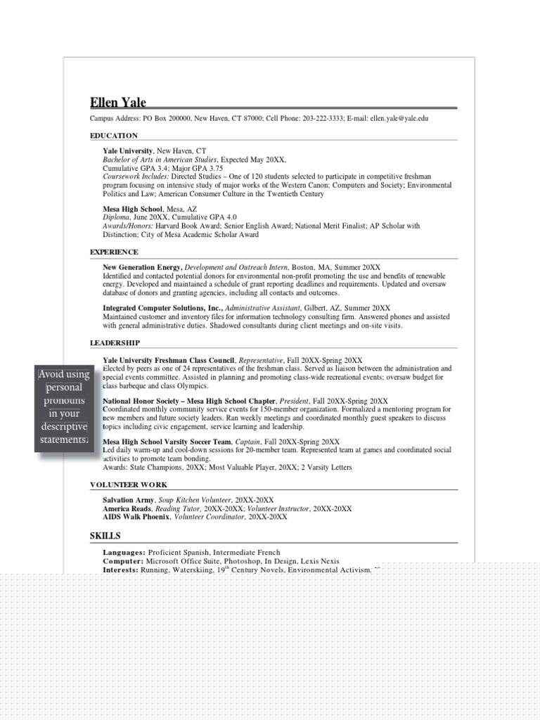 Exploring Exceptional Career Paths: Resume Samples Yale to Inspire Your Job Search